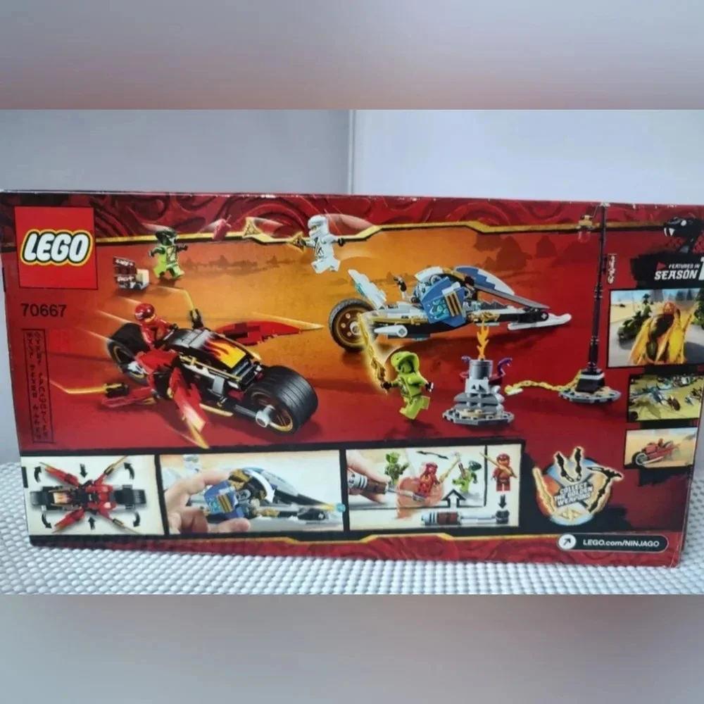 Lego Ninjago Legacy 70667 Kai's Blade Cycle and  Zane's Snowmobile NWT